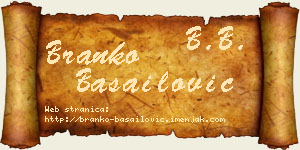 Branko Basailović vizit kartica